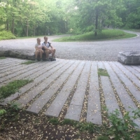 Montreal Royal Park Hill... we released BLESSED EARTH CRYSTALS by the John Lennon memorial installation of 'Give Peace a chance'