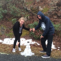 Blue Ridge Parkway snowman contained our BLESSED EARTH CRYSTAL