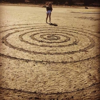 In the centre of the 'crop circle' we gifted a BLESSED EARTH CRYSTAL at Rathrevor Beach Provincial Park, Vancouver Island, BC