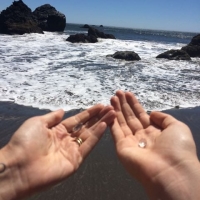 Released our BLESSED EARTH CRYSTALS on the coast line of Oregon, USA ♡