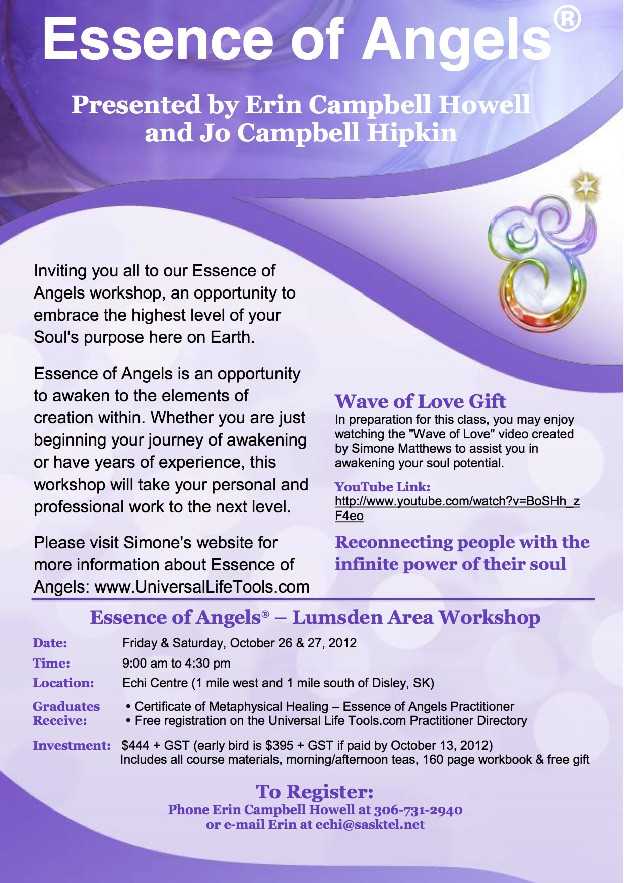 Essence of Angel Workshops - Universal Life Tools