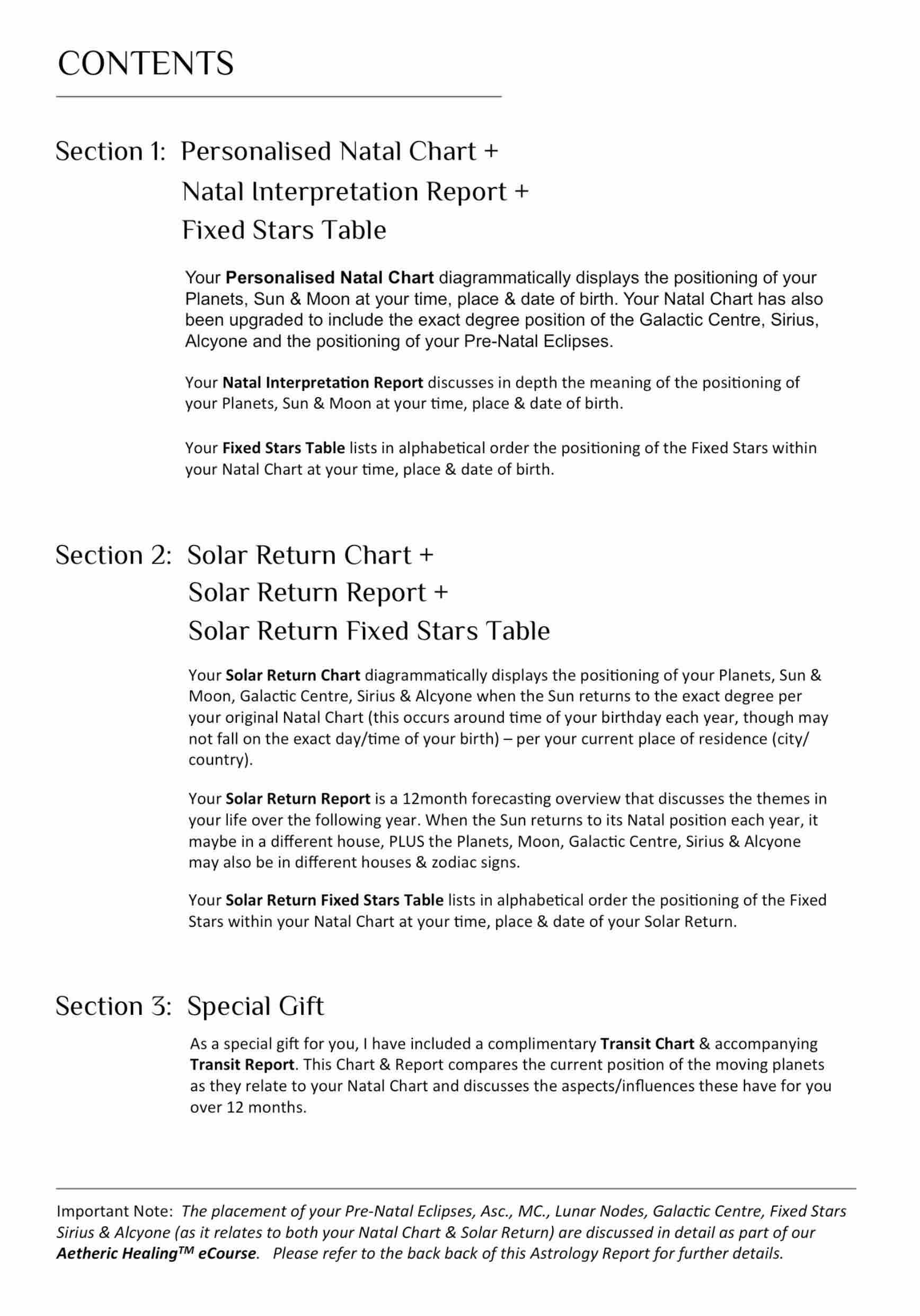 Astrology Solar Return Chart