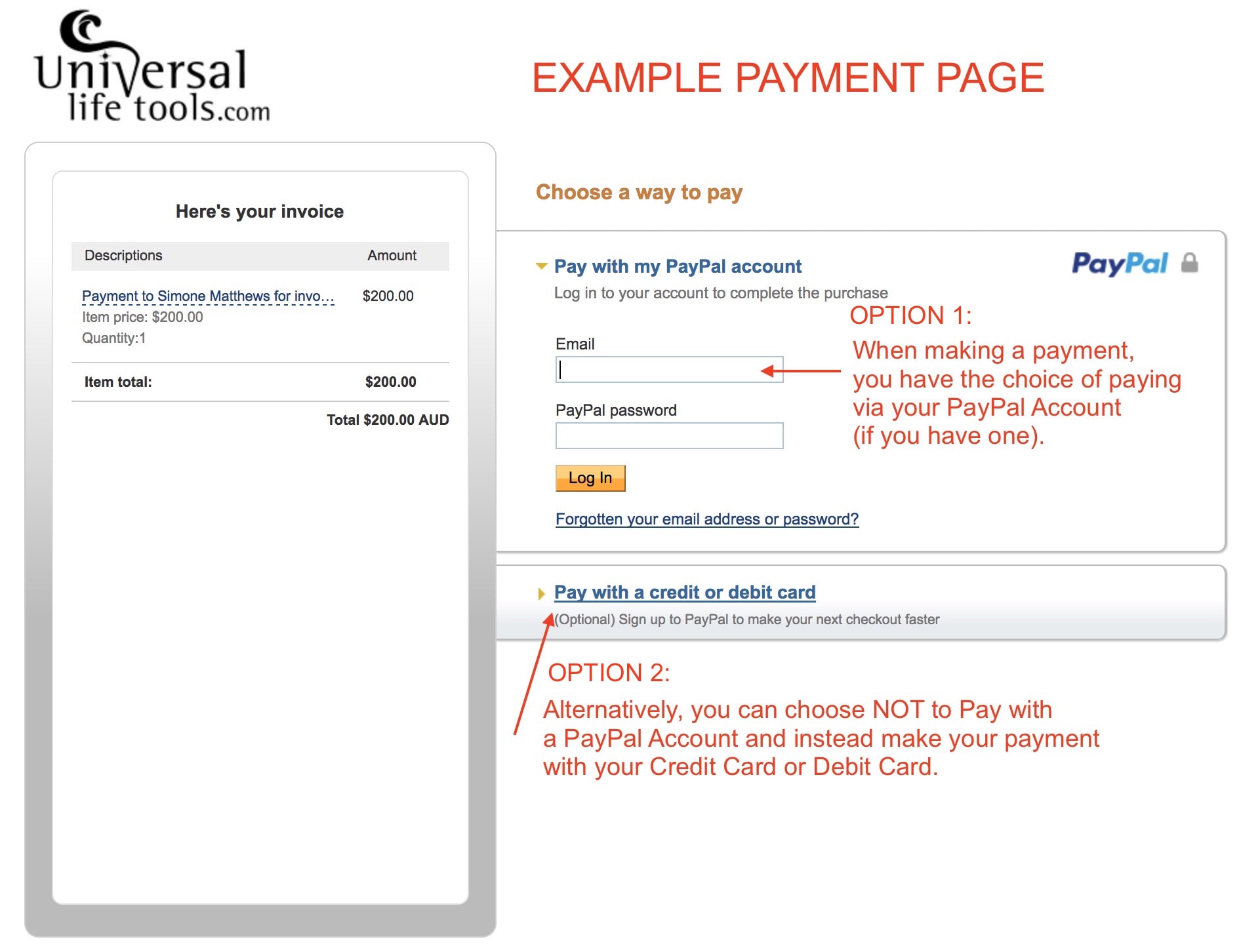 Universal pay. Payment Page. Payment Plan. Ways of payment.