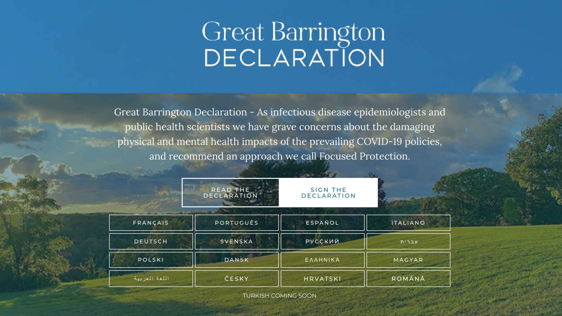Great Barrington Declaration