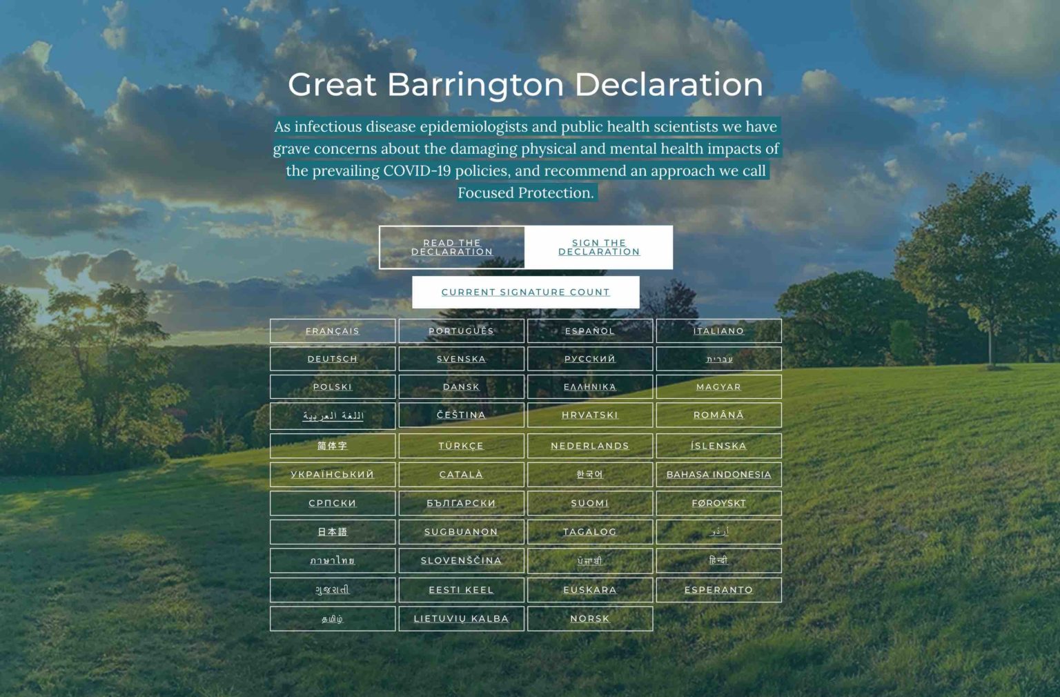 Great Barrington Declaration