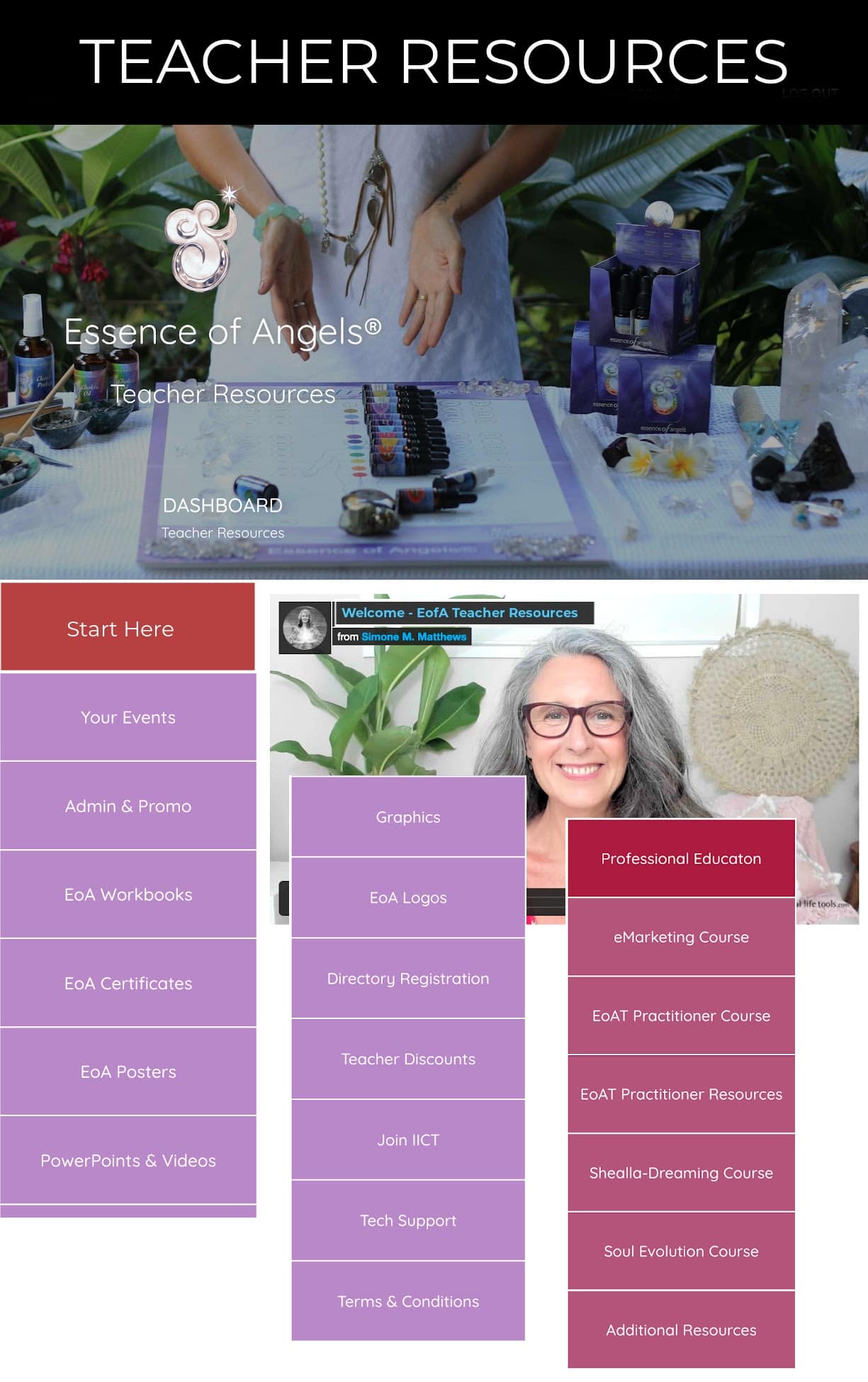 Essence of Angels TEACHER Resources New Platform HOME new