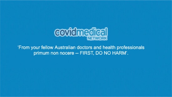 Message From COVID Medical Network Australia - First Do No Harm